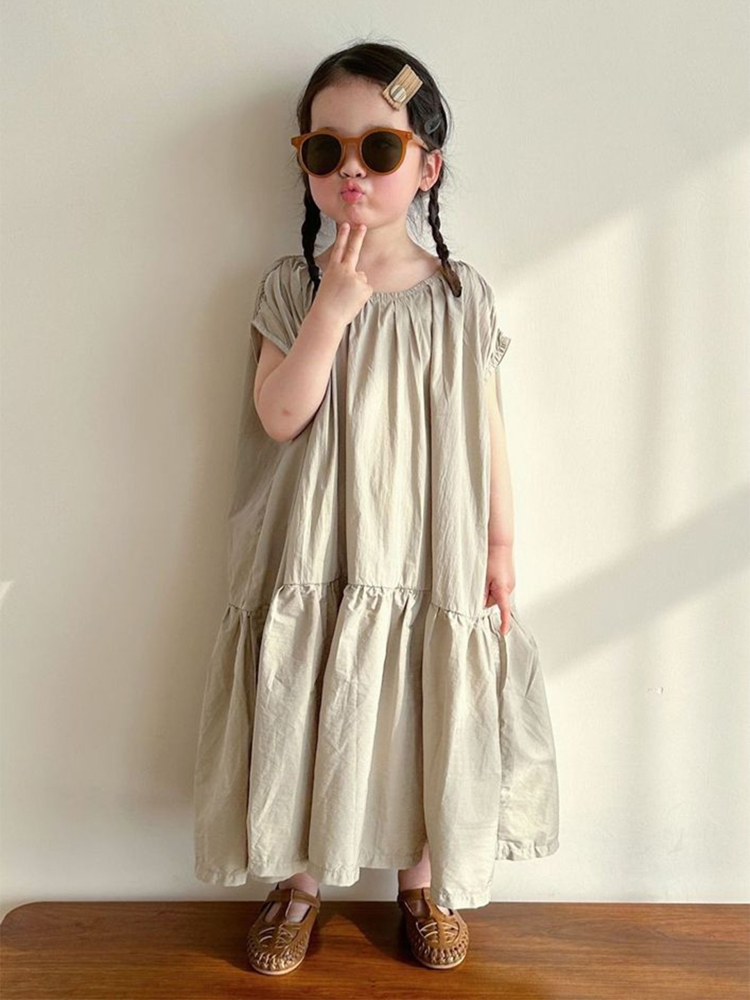 

LULU & SKY Floral Print Maxi Dress, Grey