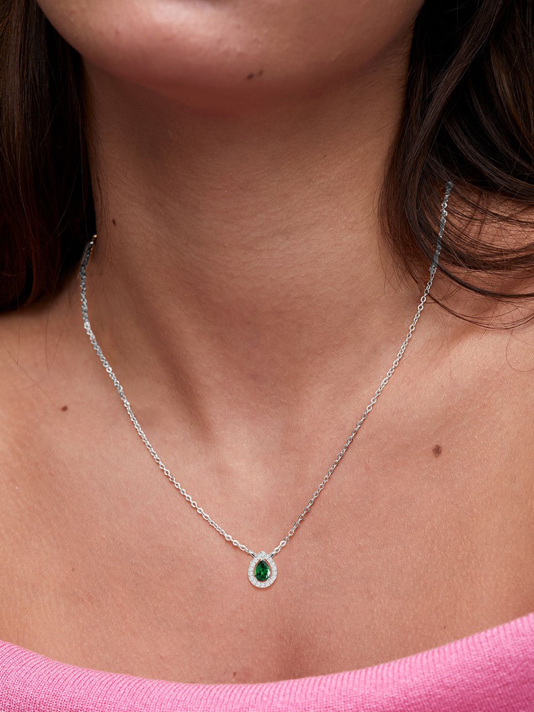 

MINUTIAE Brass Silver-Plated Handcrafted Necklace