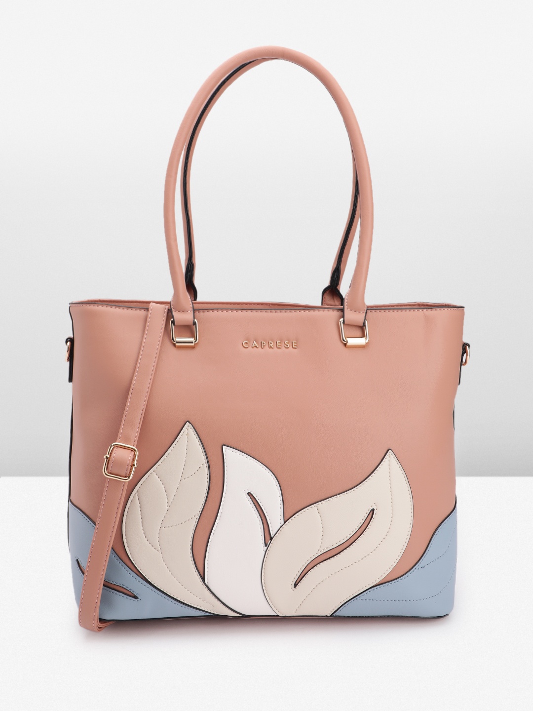 

Caprese Textured Shoulder Bag, Pink