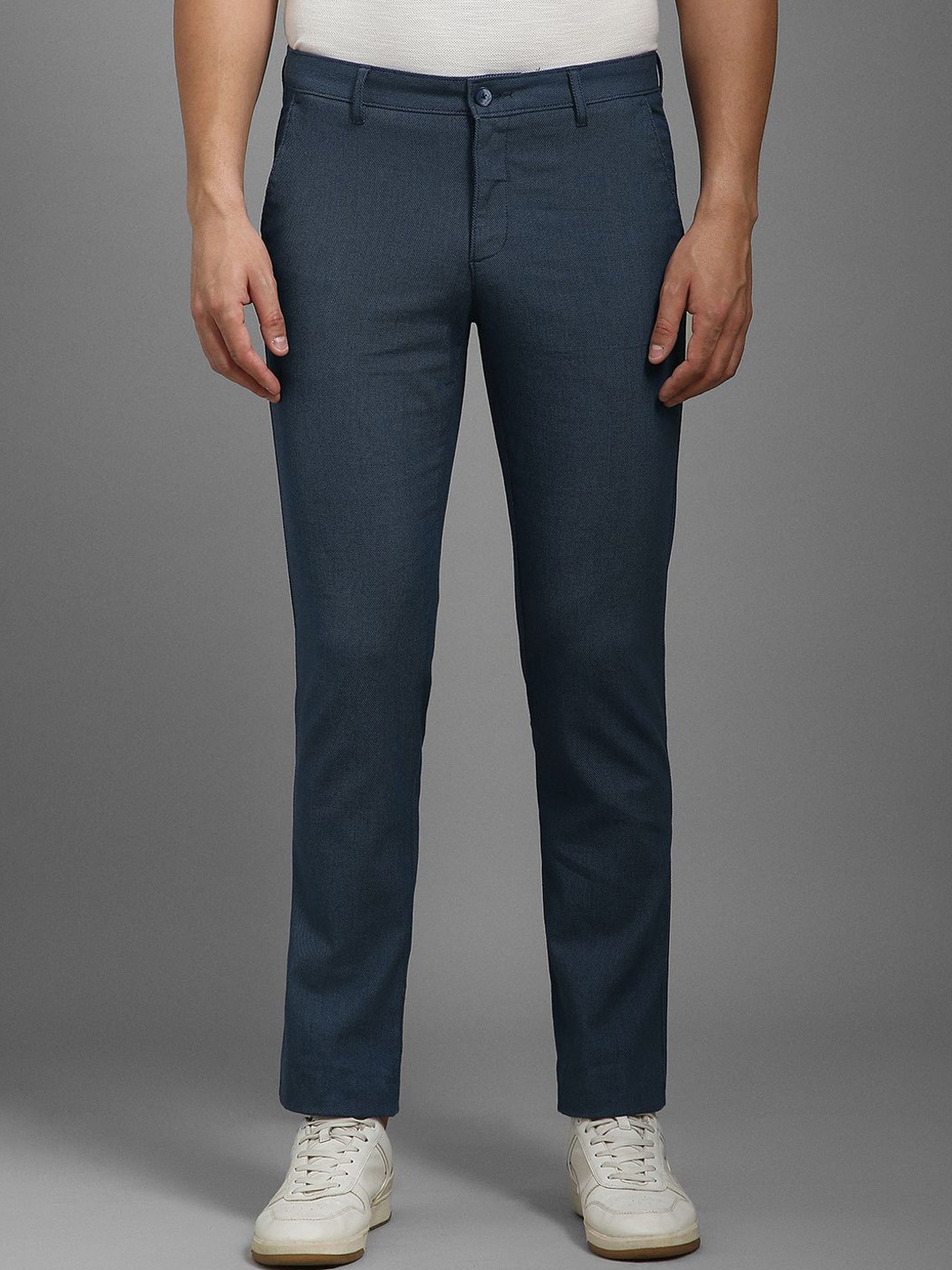 

Louis Philippe Sport Men Printed Slim Fit Trousers, Blue