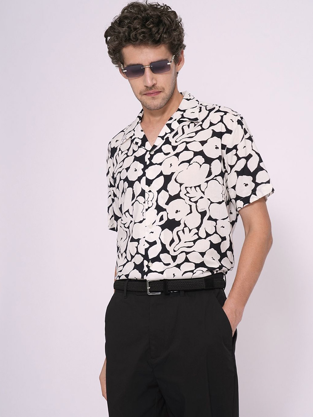 

SELECTED Men Multi Stripes Opaque Striped Casual Shirt, Black