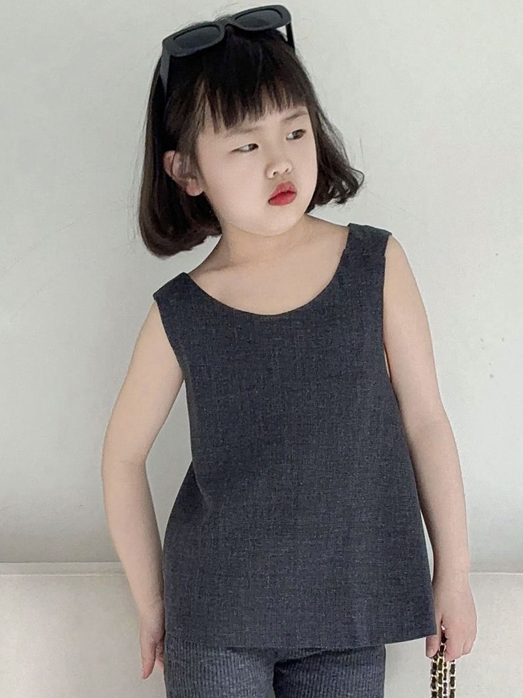

LULU & SKY Cotton Top, Grey