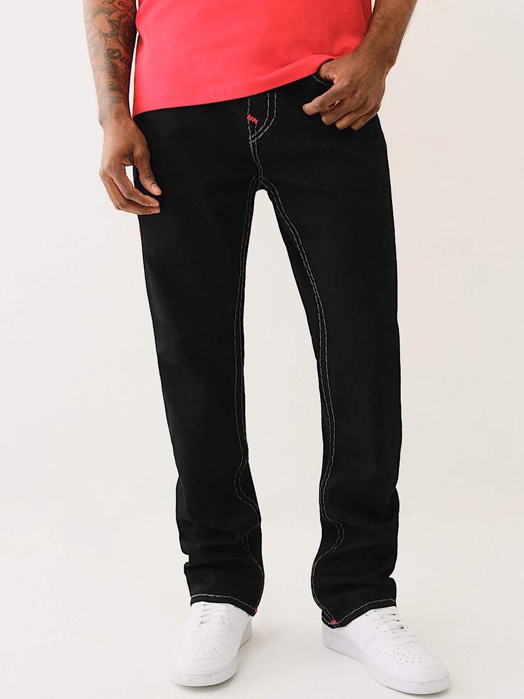 

True Religion Men Straight Fit Jeans, Black