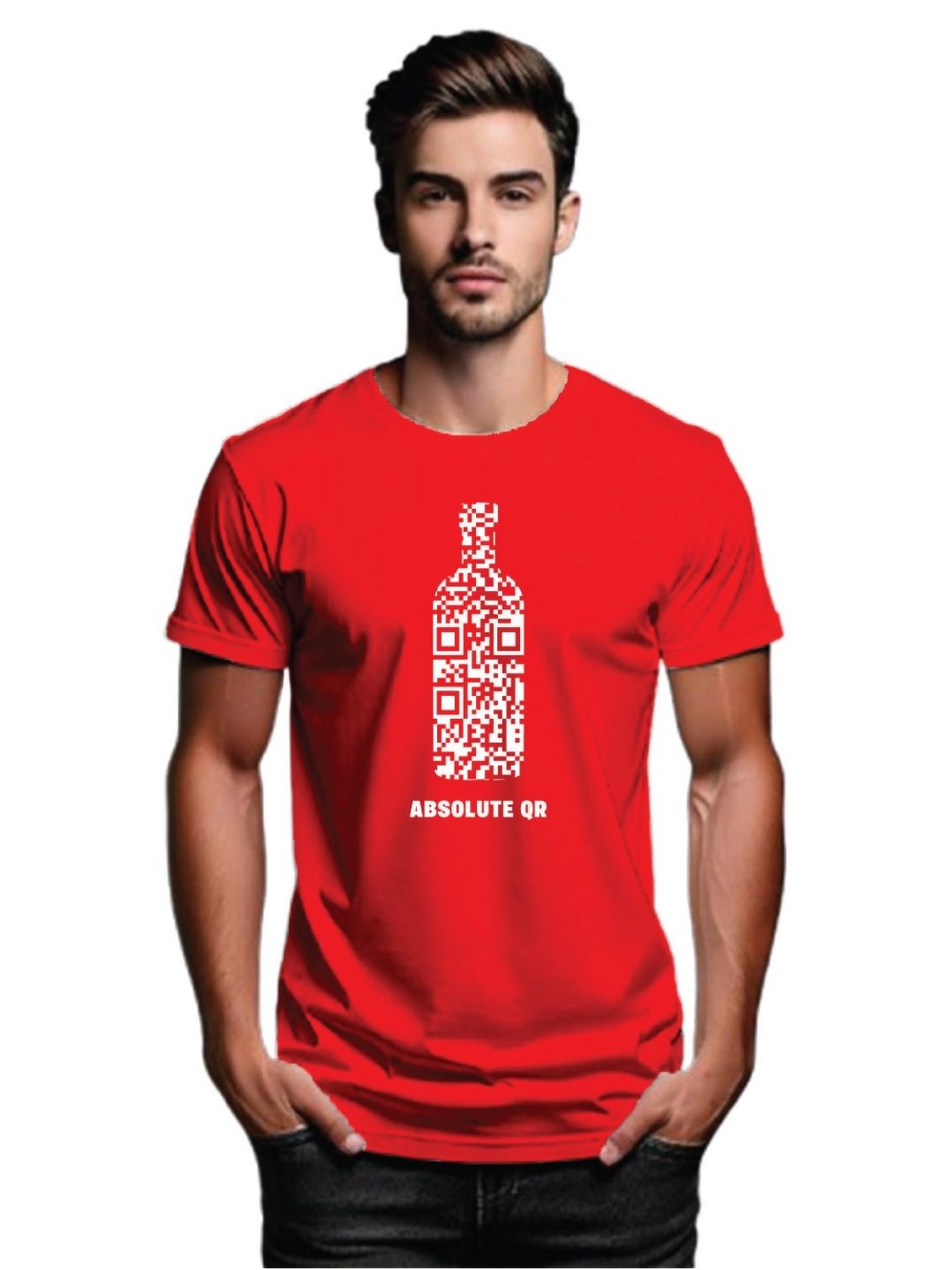 

Tantra Men Printed Applique T-shirt, Red
