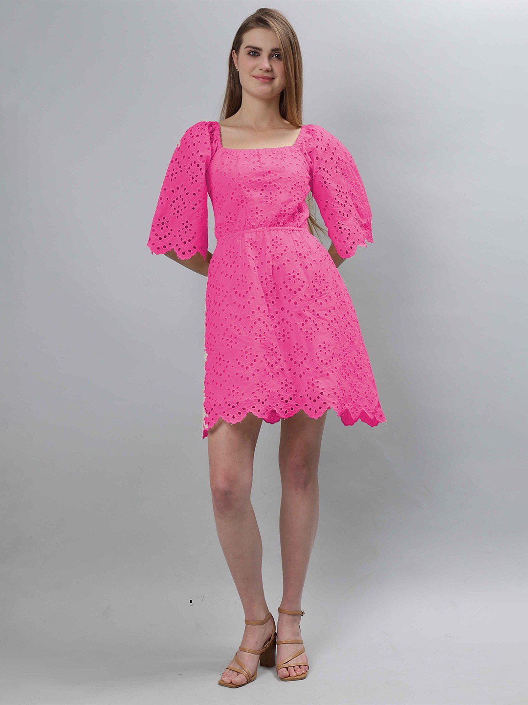 

ETRAANA Fit & Flare Dress, Pink