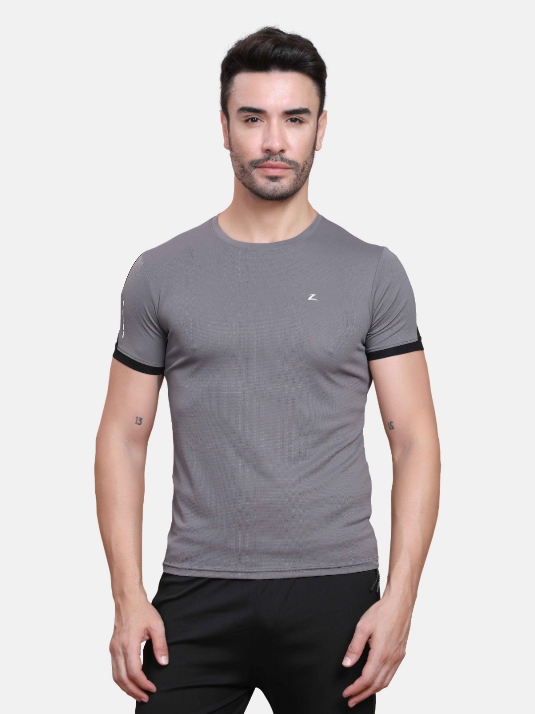 

Z Zagros Men Pockets T-shirt, Grey