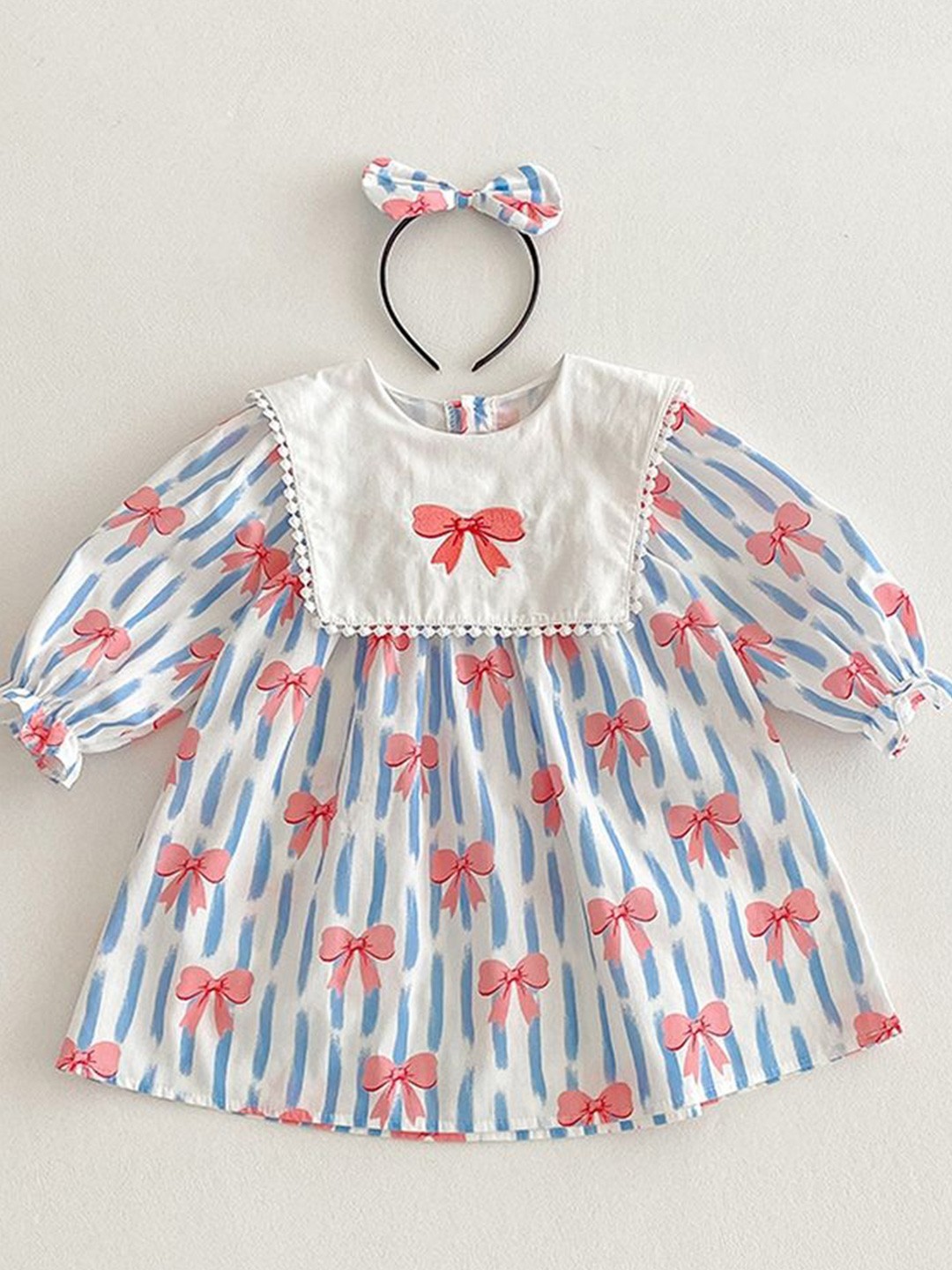

LULU & SKY Floral Print Flutter Sleeve Fit & Flare Dress, Multi