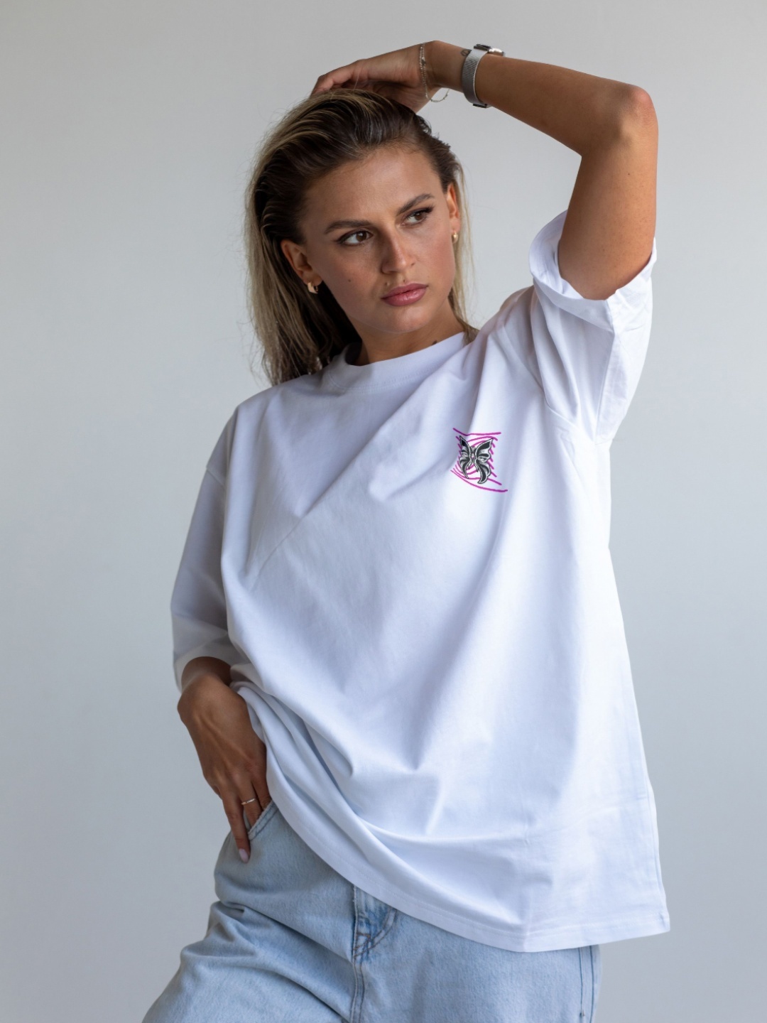 

Moda Rapido Women Applique T-shirt, White