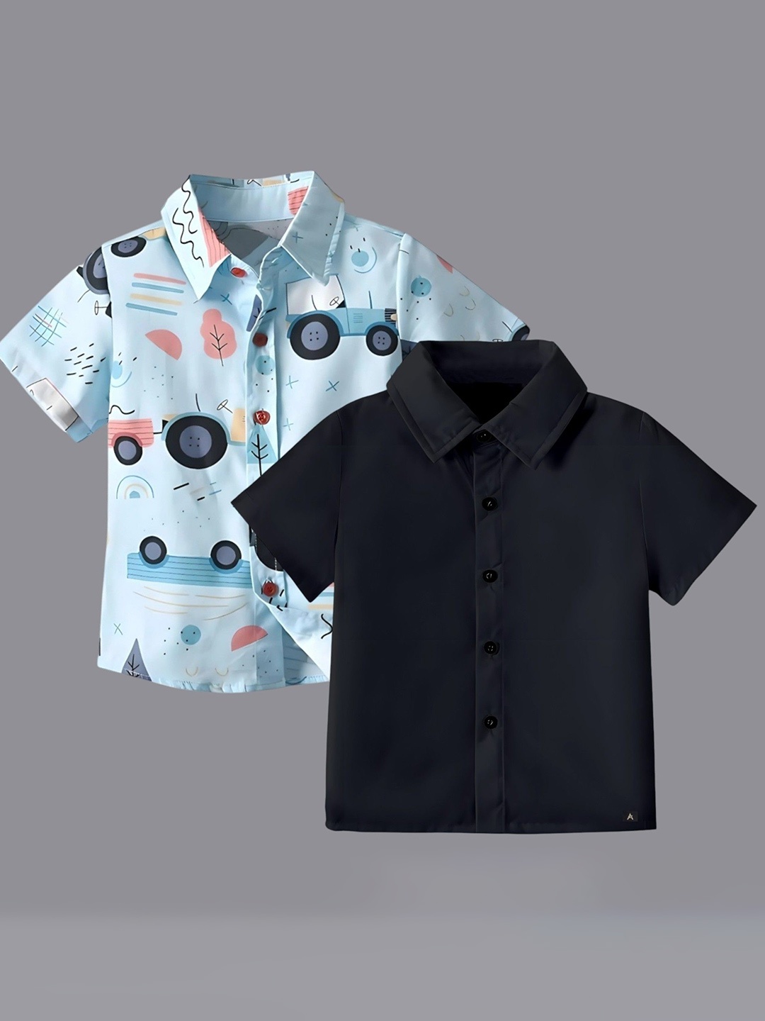 

BAESD Boys Classic Opaque Formal Shirt, Black