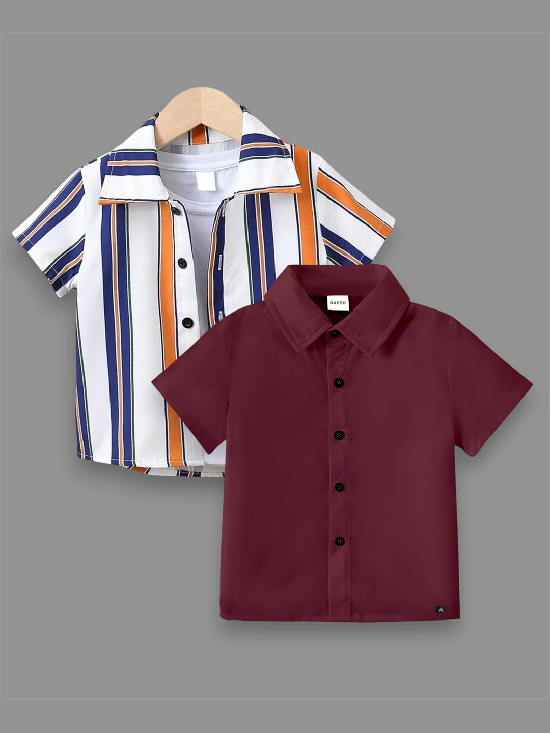 

BAESD Boys Classic Opaque Formal Shirt, Maroon