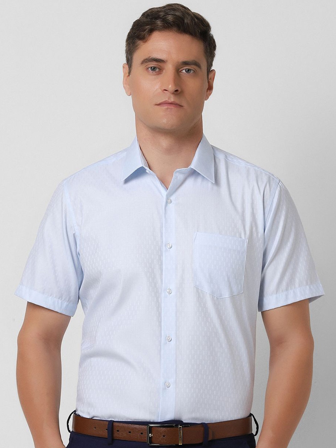 

Van Heusen Men Opaque Formal Shirt, Blue