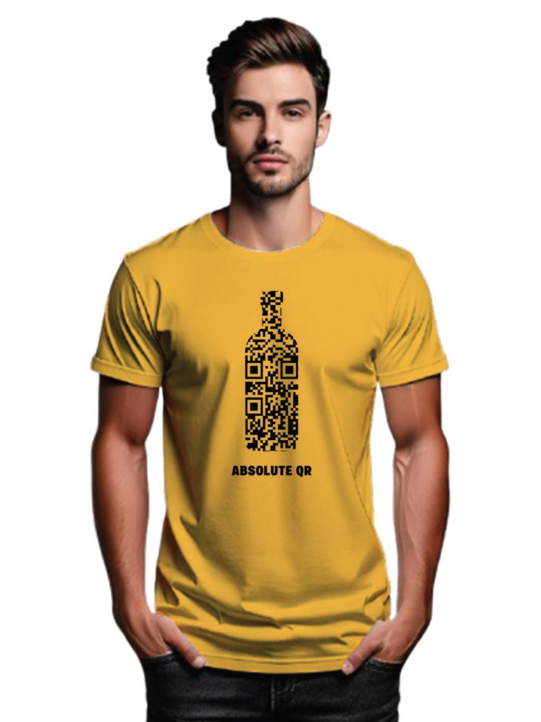 

Tantra Men Printed T-shirt, Yellow
