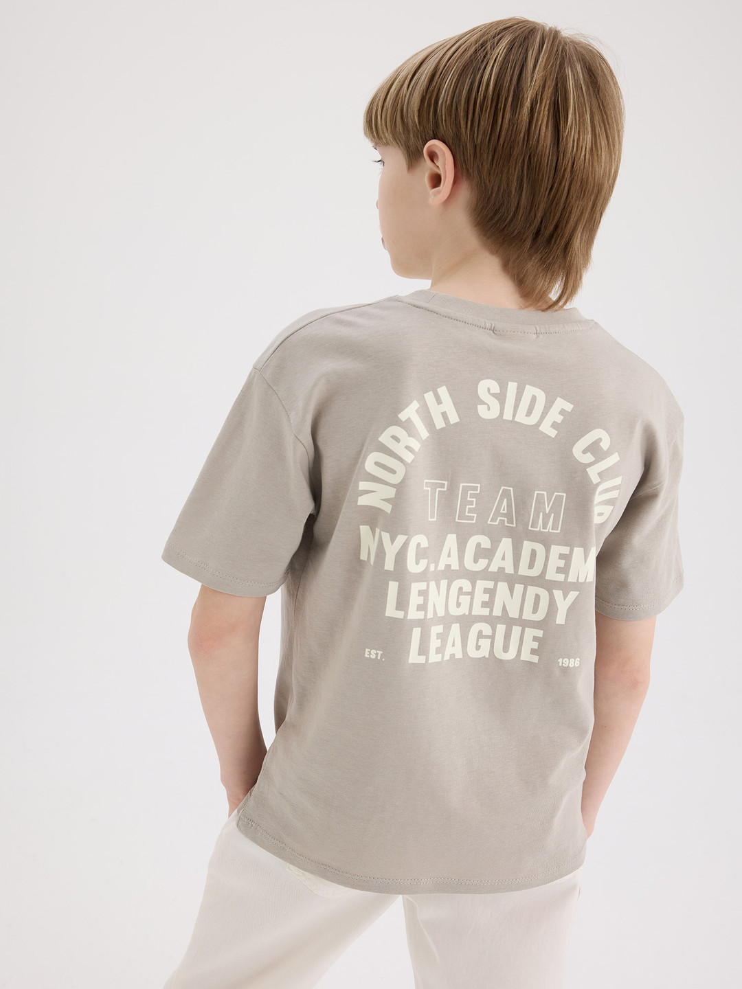 

DeFacto Boys Typography Printed Applique T-shirt, Na