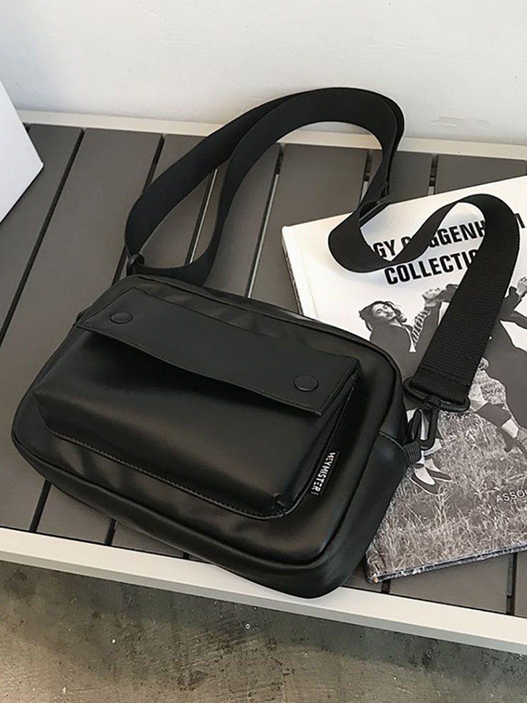 

StyleCast x Revolte PU Shoulder Bag, Black