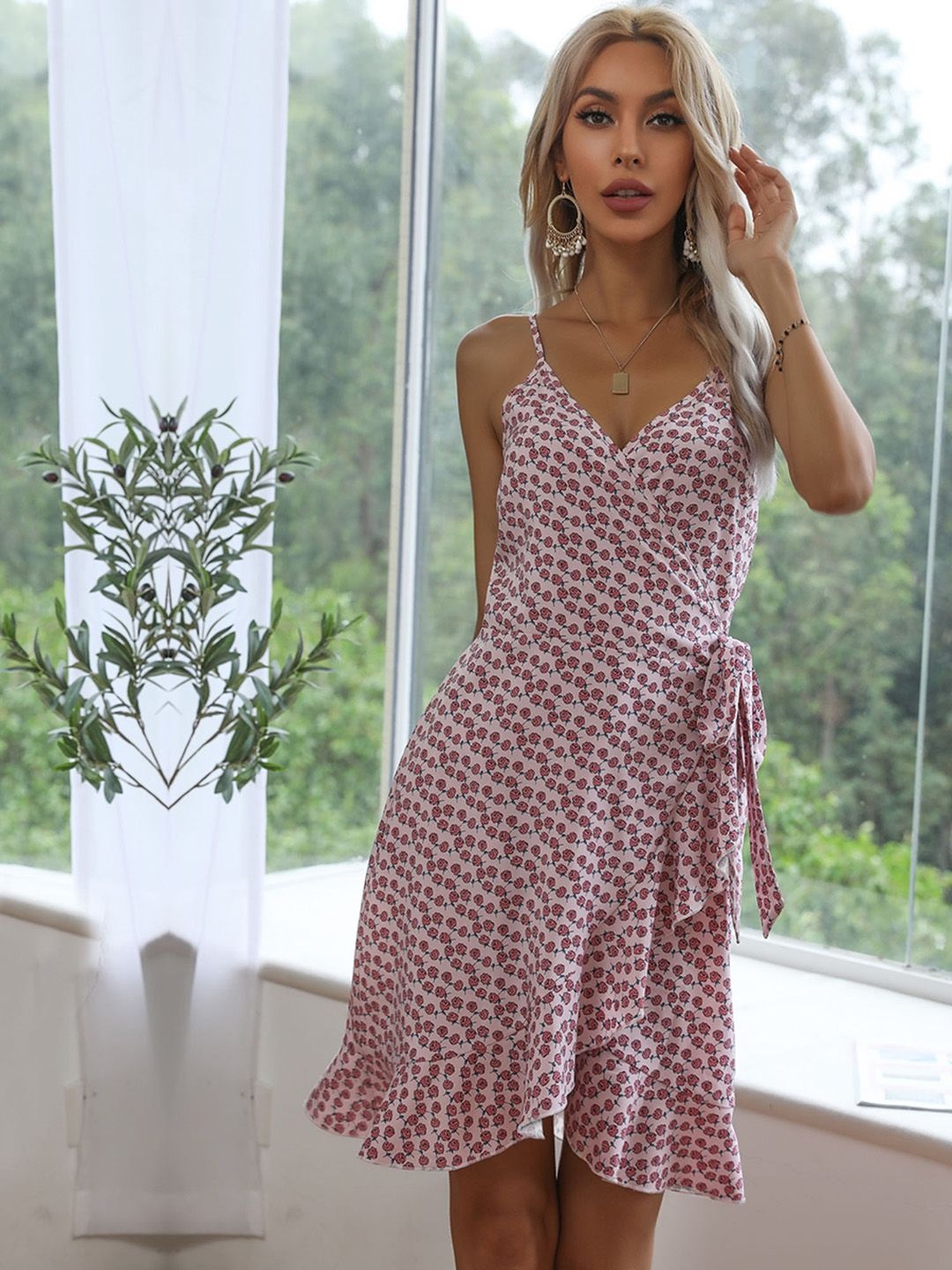 

JC Mode Floral Print Dress, Pink