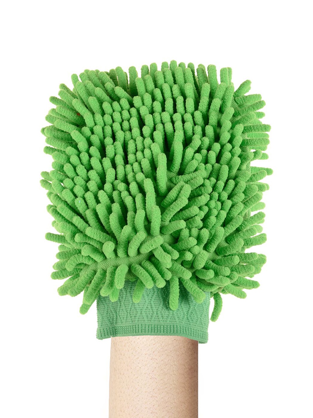 

Kuber Industries Green Microfiber Waterproof Cleaning Mitts