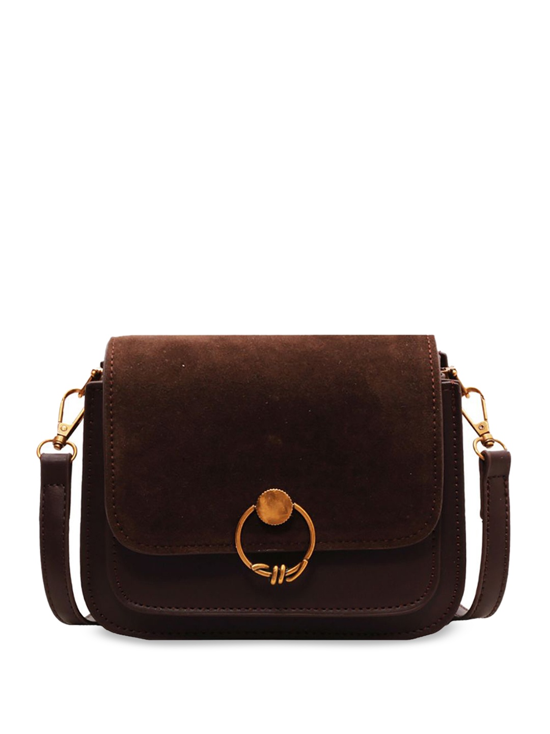 

StyleCast x Revolte PU Structured Shoulder Bag, Coffee brown