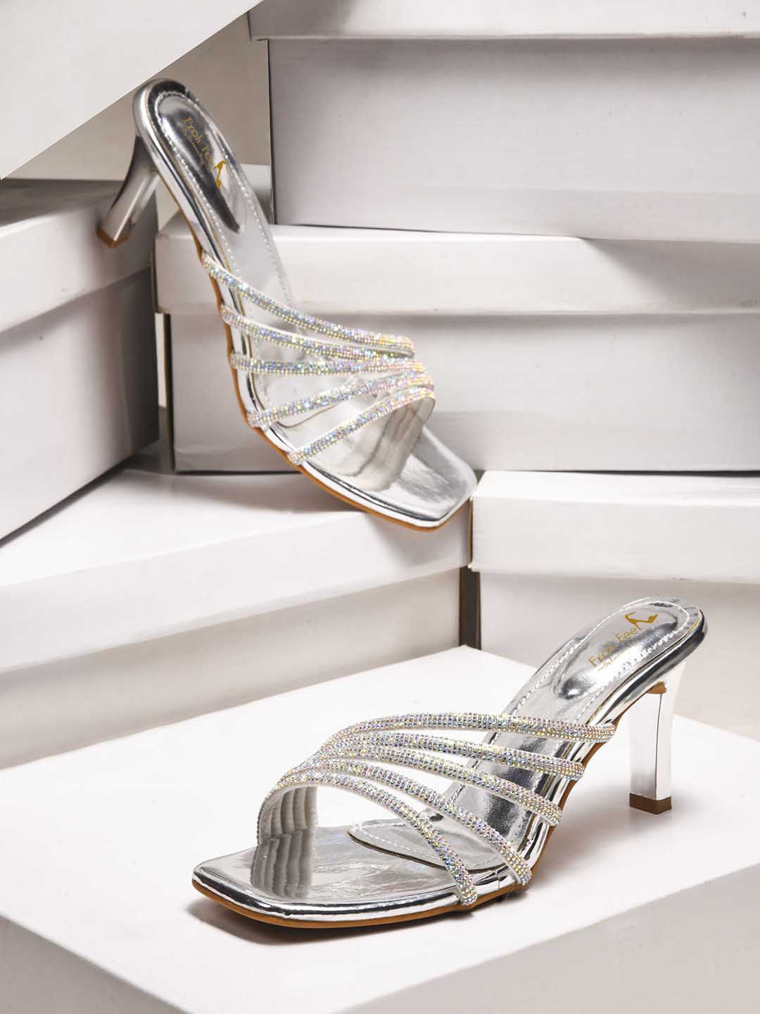 

Froh Feet Party Slim Heeled Sandals, Silver