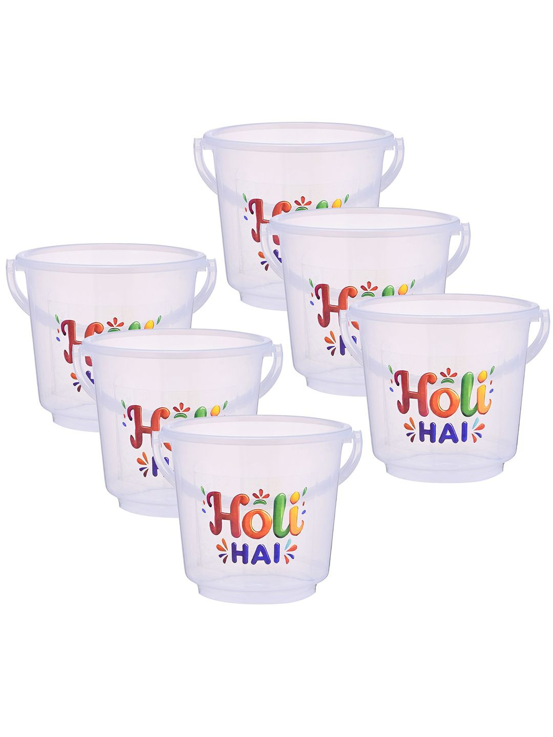 

Kuber Industries Transparent & Blue 6 piece Textured Plastic Bath Accessories Set