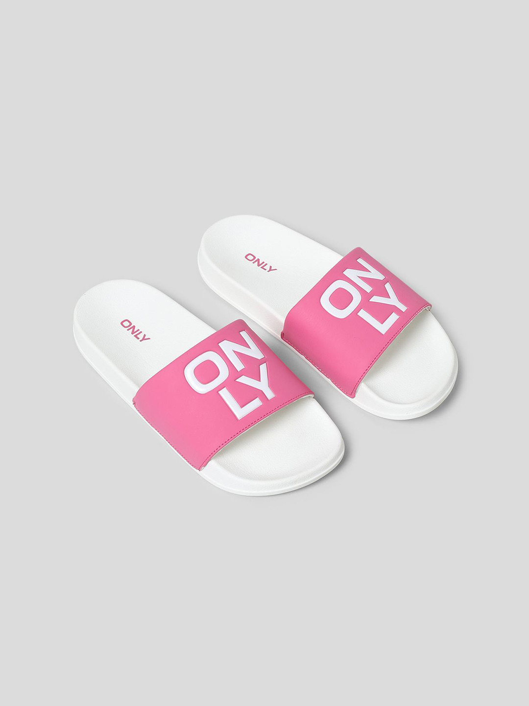 

ONLY Women Printed Sliders, Pink