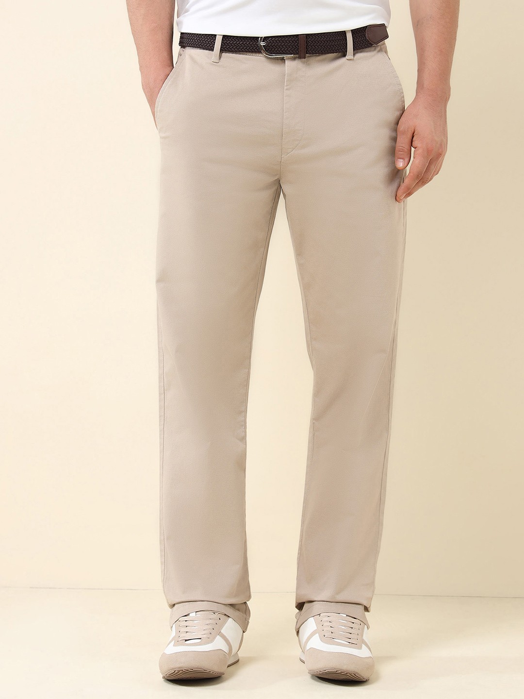 

U.S. Polo Assn. Men Classic Straight Fit Chinos Trousers, Beige