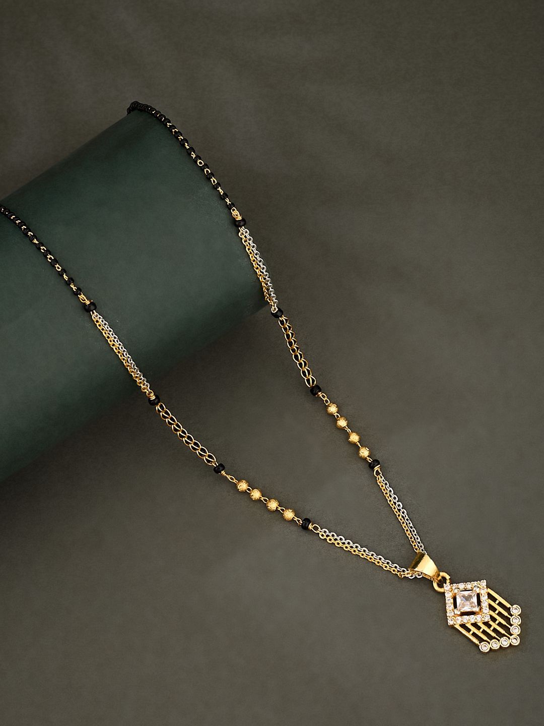 

ATIBELLE Gold-Plated Artificial Stones Mangalsutra