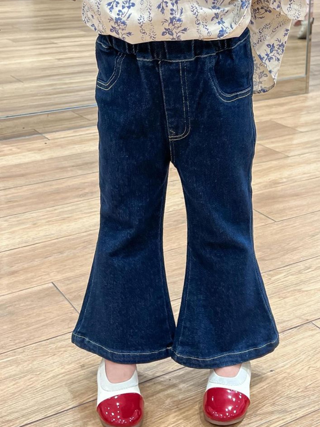

LULU & SKY Girls Flared High-Rise Jeans, Blue