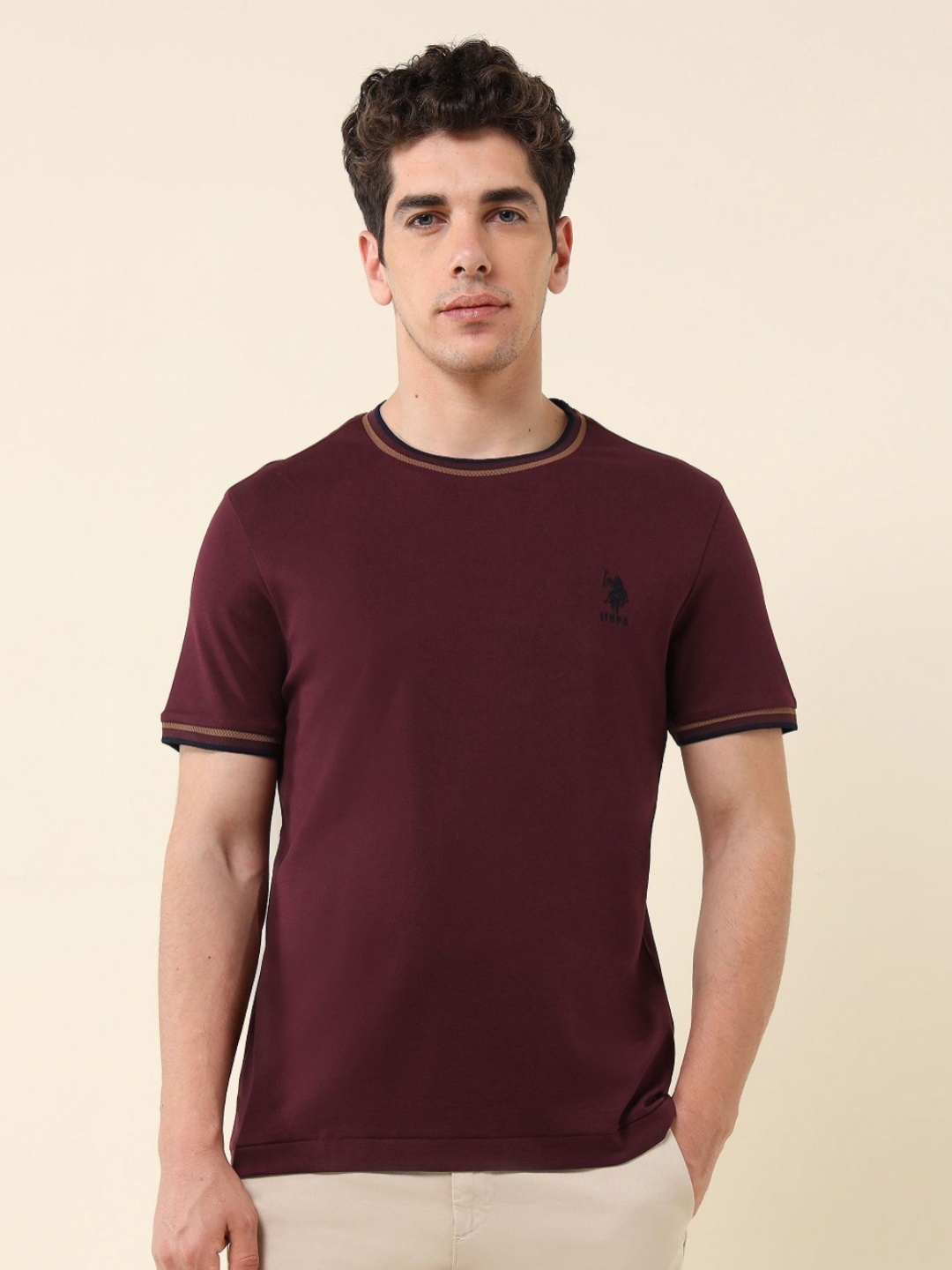 

U.S. Polo Assn. Men Slim Fit T-shirt, Red
