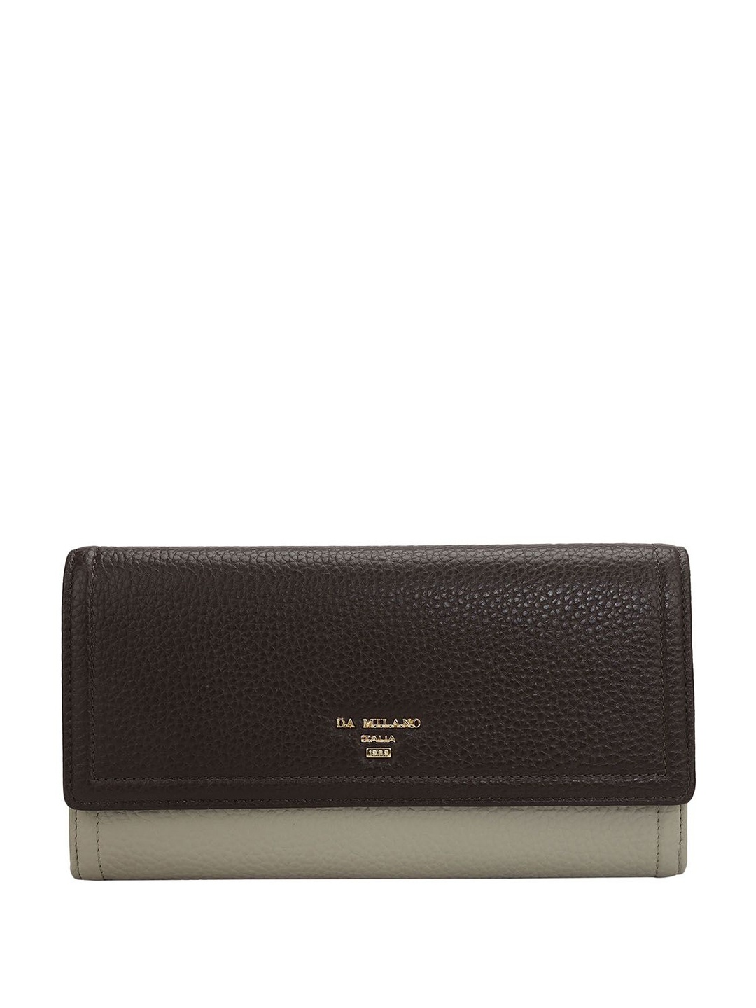 

Da Milano Women Textured Leather Envelope, Brown