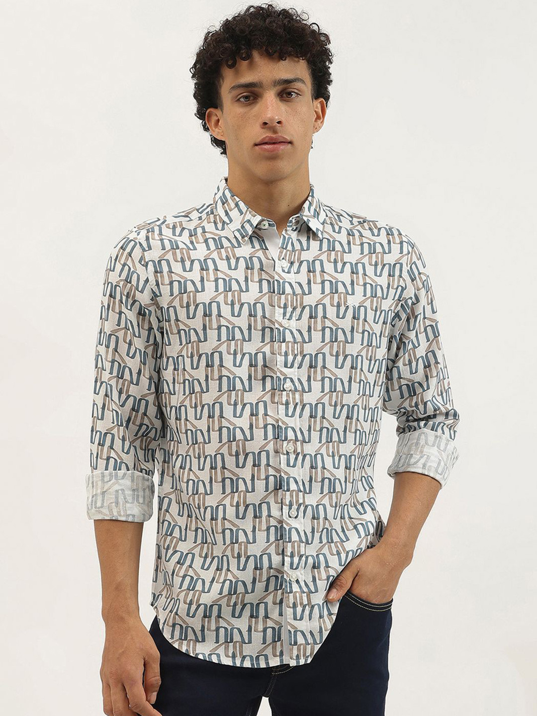 

United Colors of Benetton Men Opaque Printed Casual Shirt, Multi