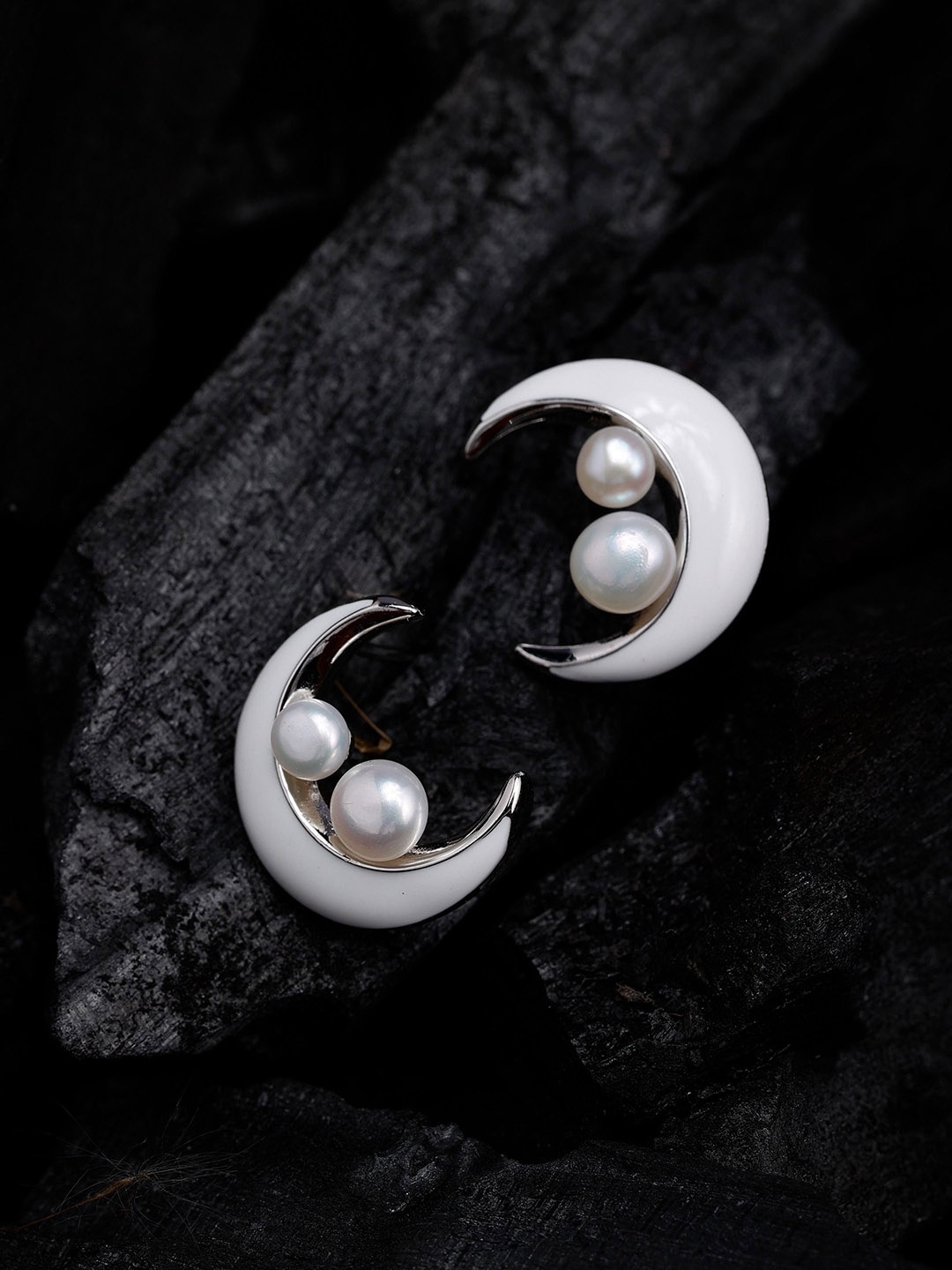 

DIAVO Contemporary Half Hoop Earrings, Silver
