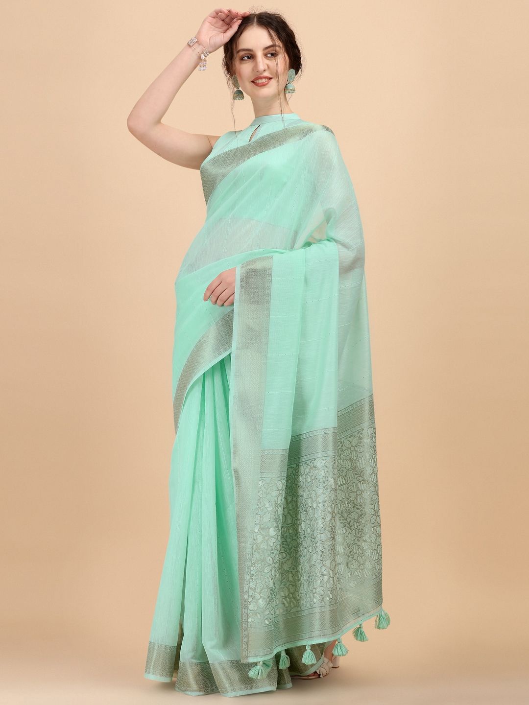 

Suha Woven Design Zari Saree, Blue