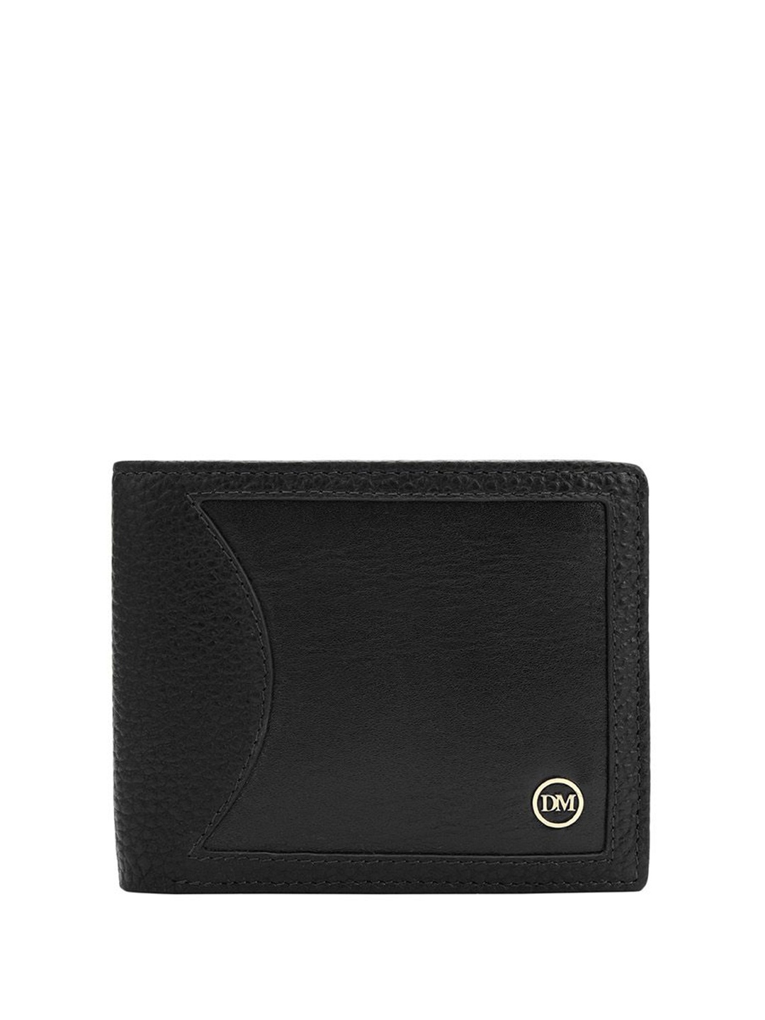 

Da Milano Men Leather Two Fold Wallet, Black