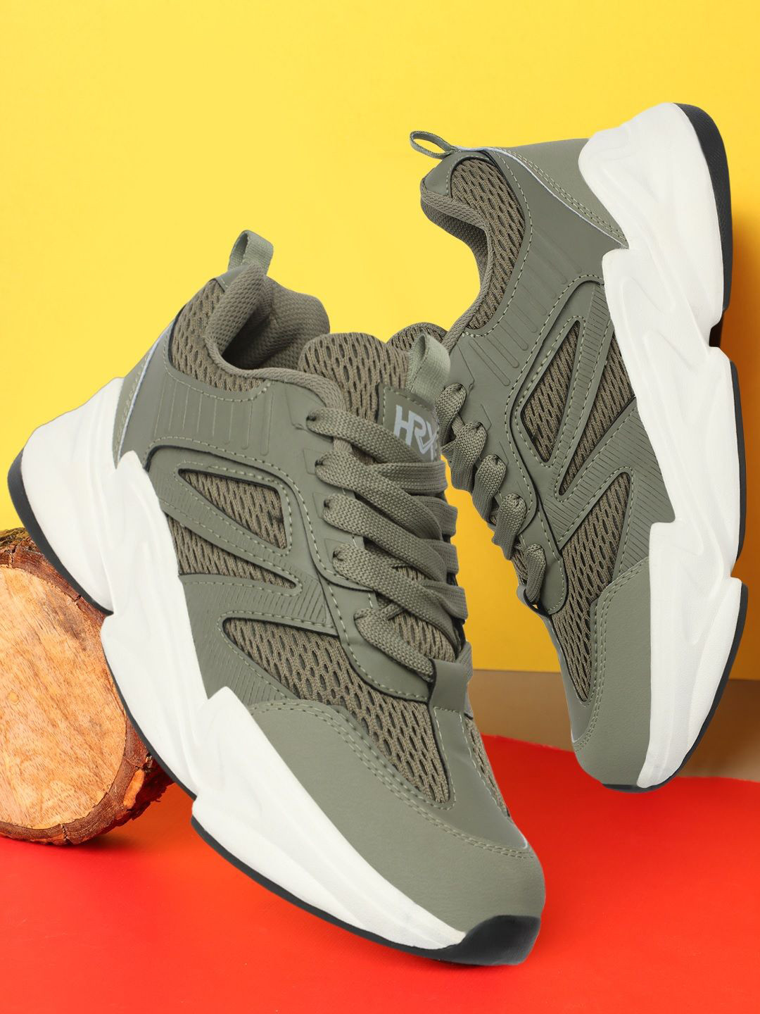 

HRX by Hrithik Roshan Men Running Shoes, Olive