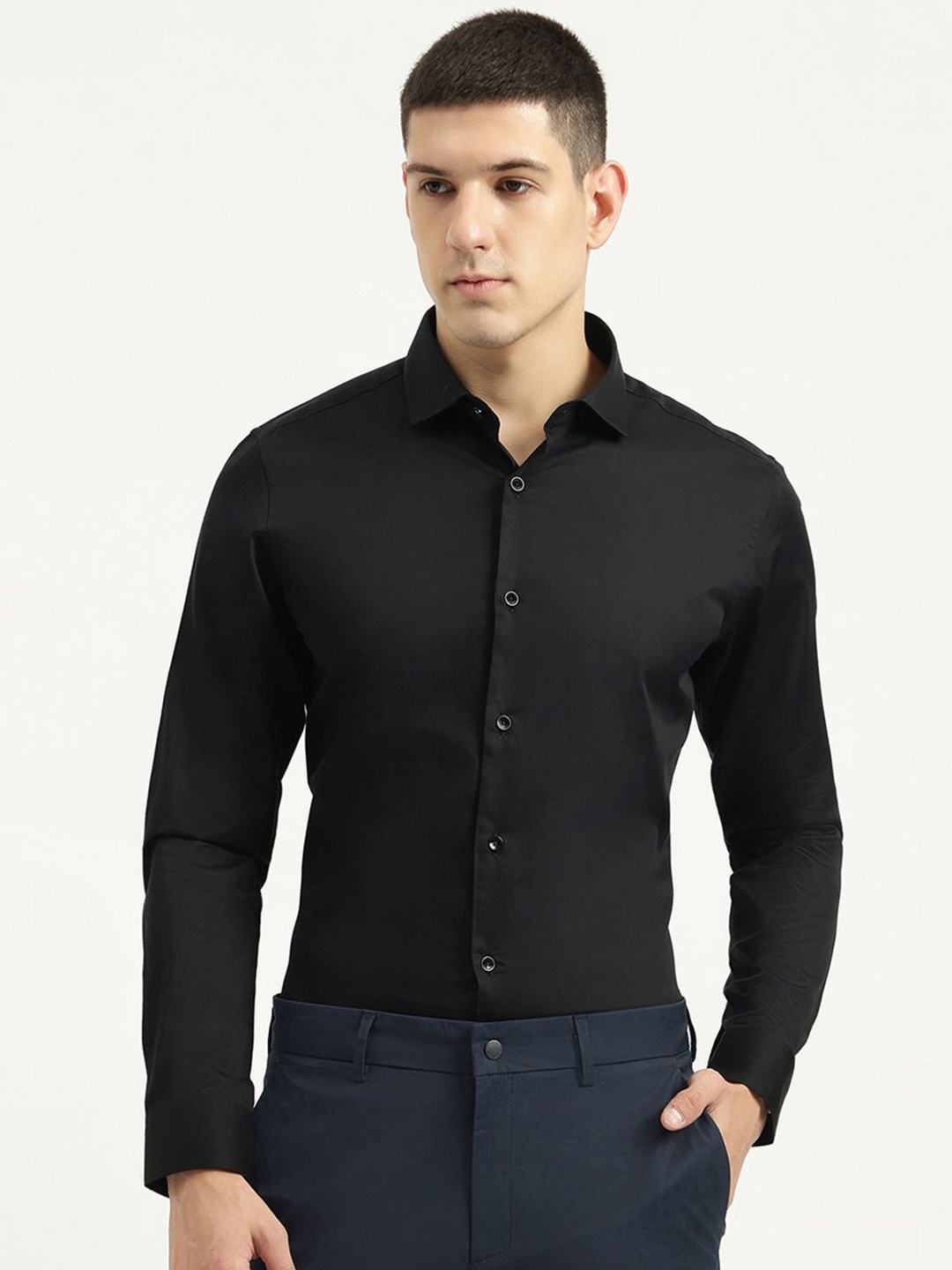 

United Colors of Benetton Men Opaque Casual Shirt, Black