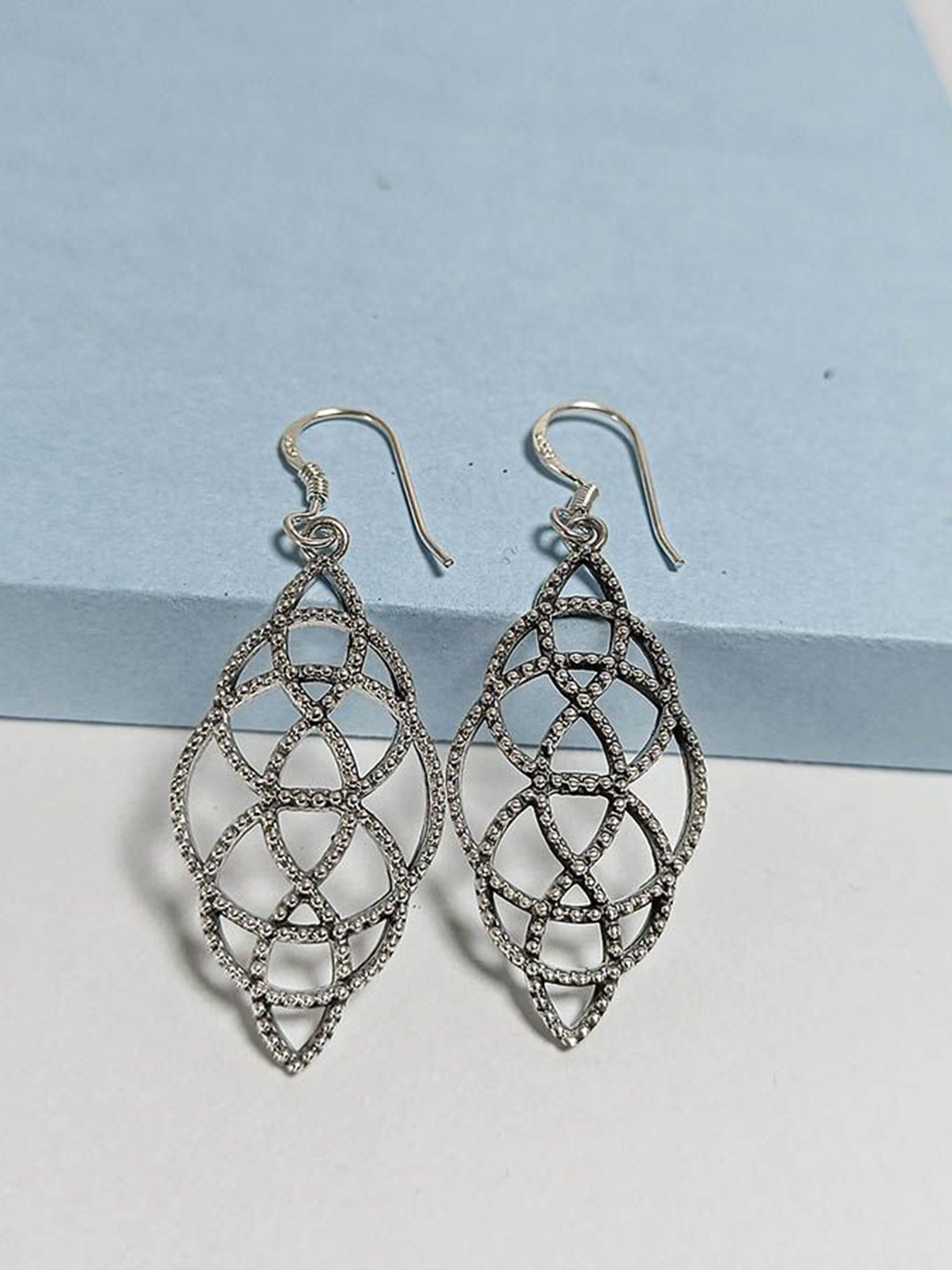 

INARI SHINES Teardrop Shaped Drop Earrings, Silver