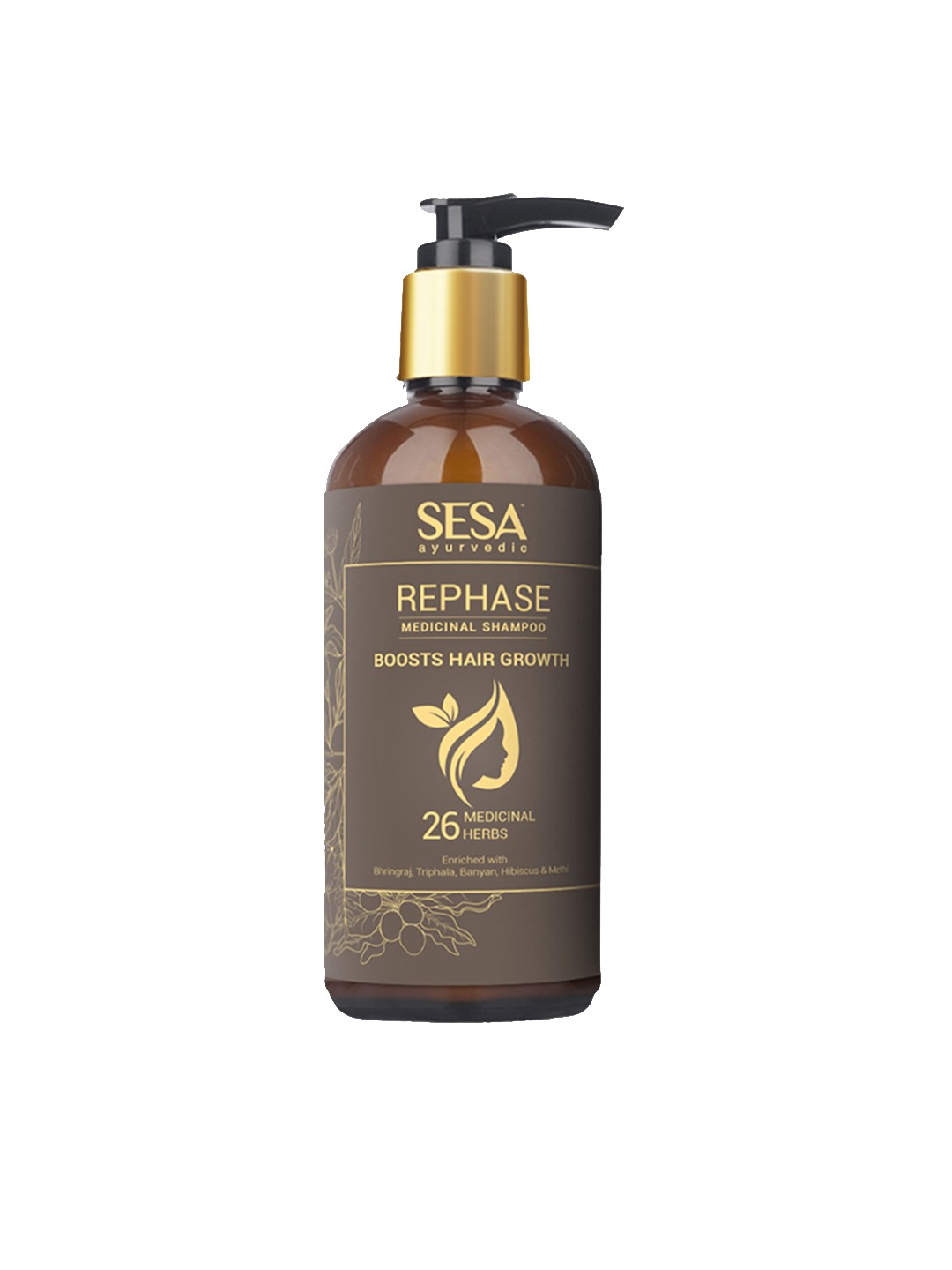 

Sesa Ayurvedic Rephase Medicinal Shampoo Control Hair Fall & Promotes Hair Growth - 300ml, Transparent