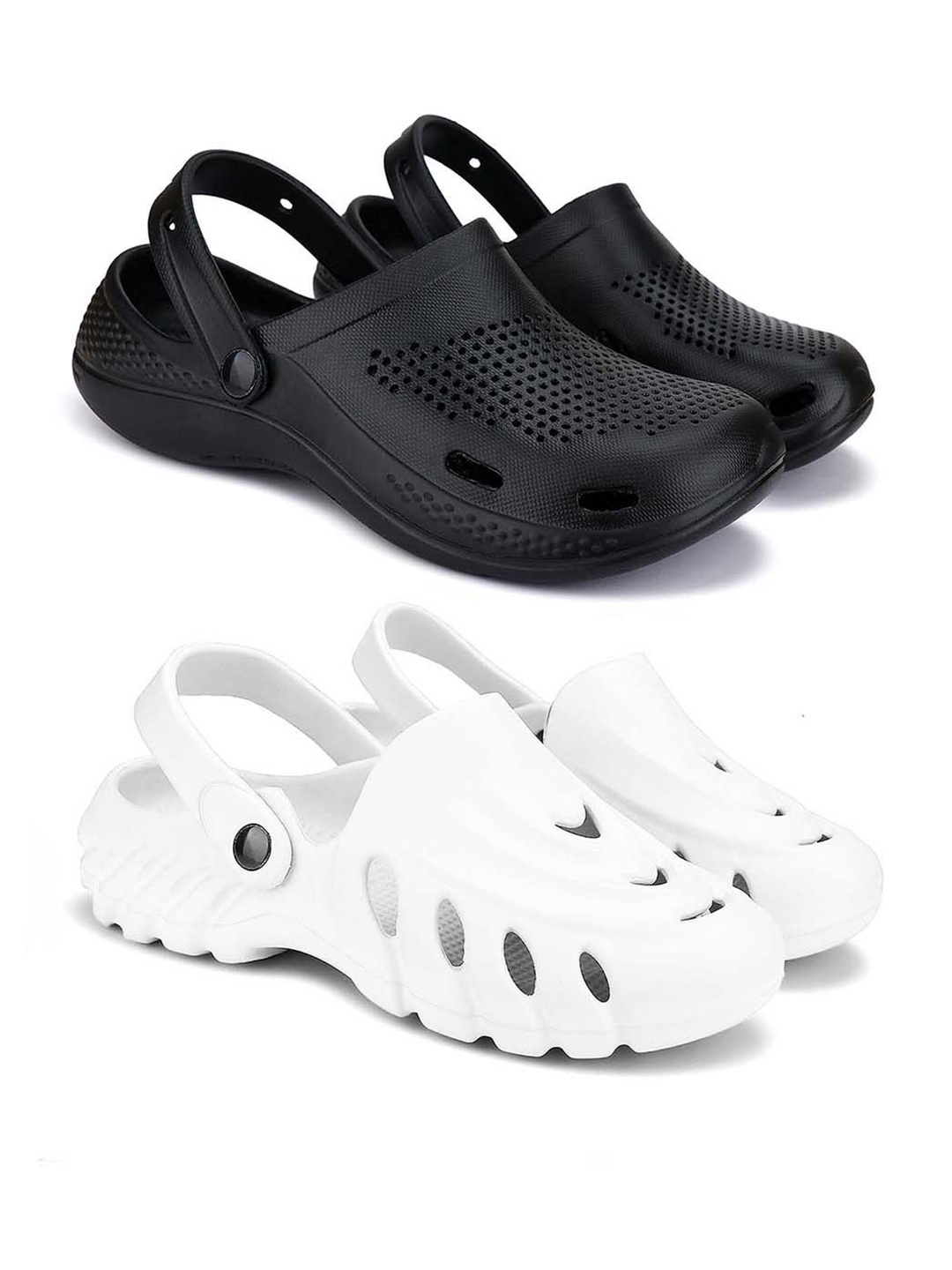 

BERSACHE Men Clogs, White