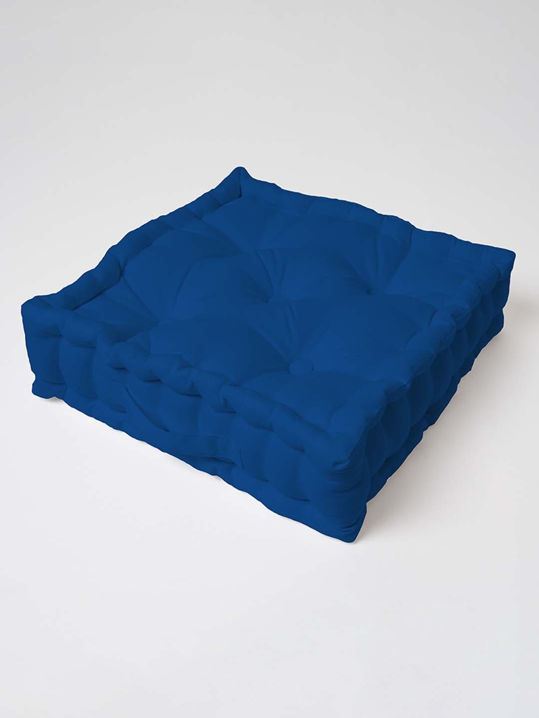 

SKANDA FAB Blue Quilted Pure Cotton Floor Cushions