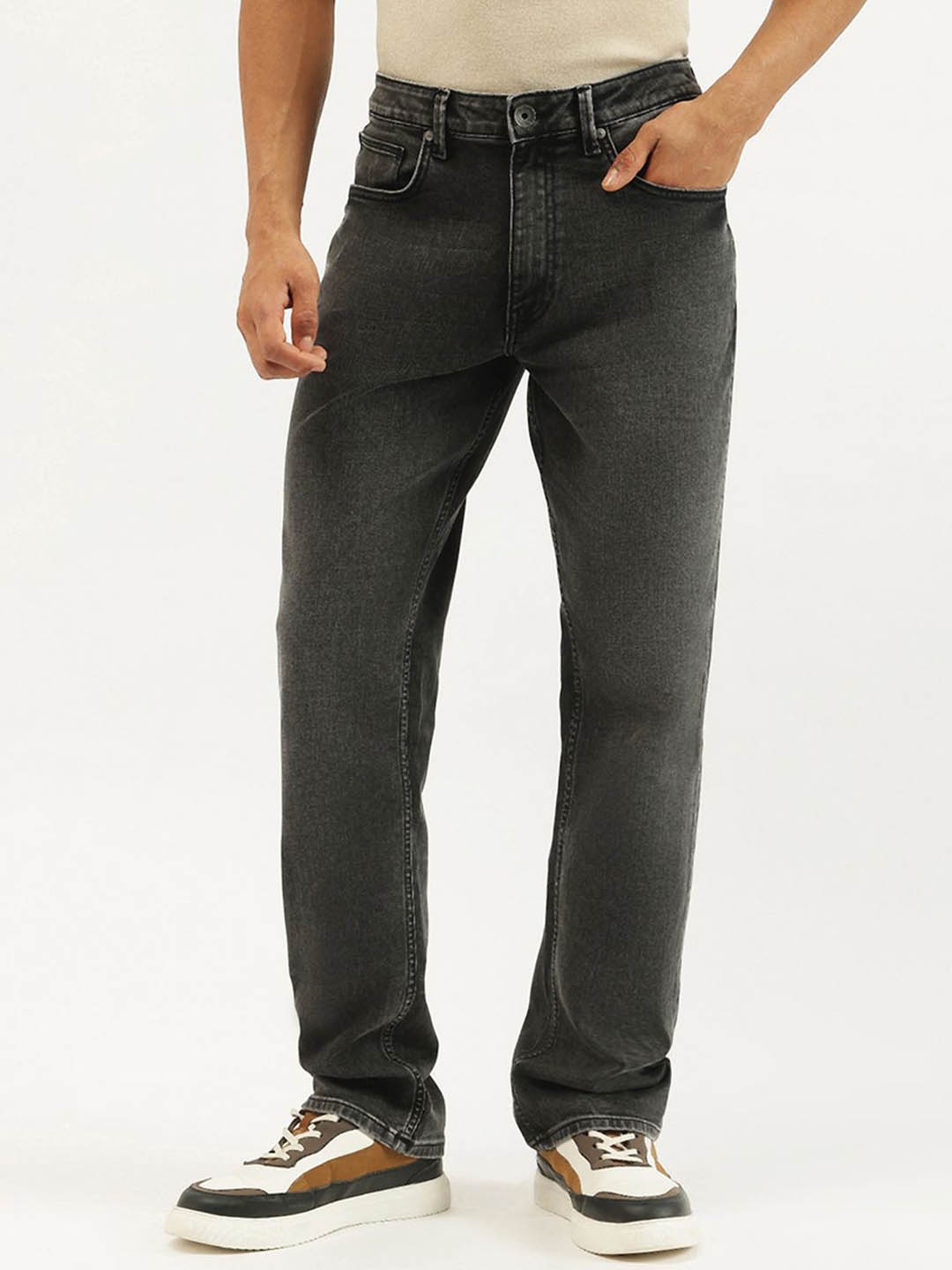 

United Colors of Benetton Men Relaxed Fit Jeans, Black