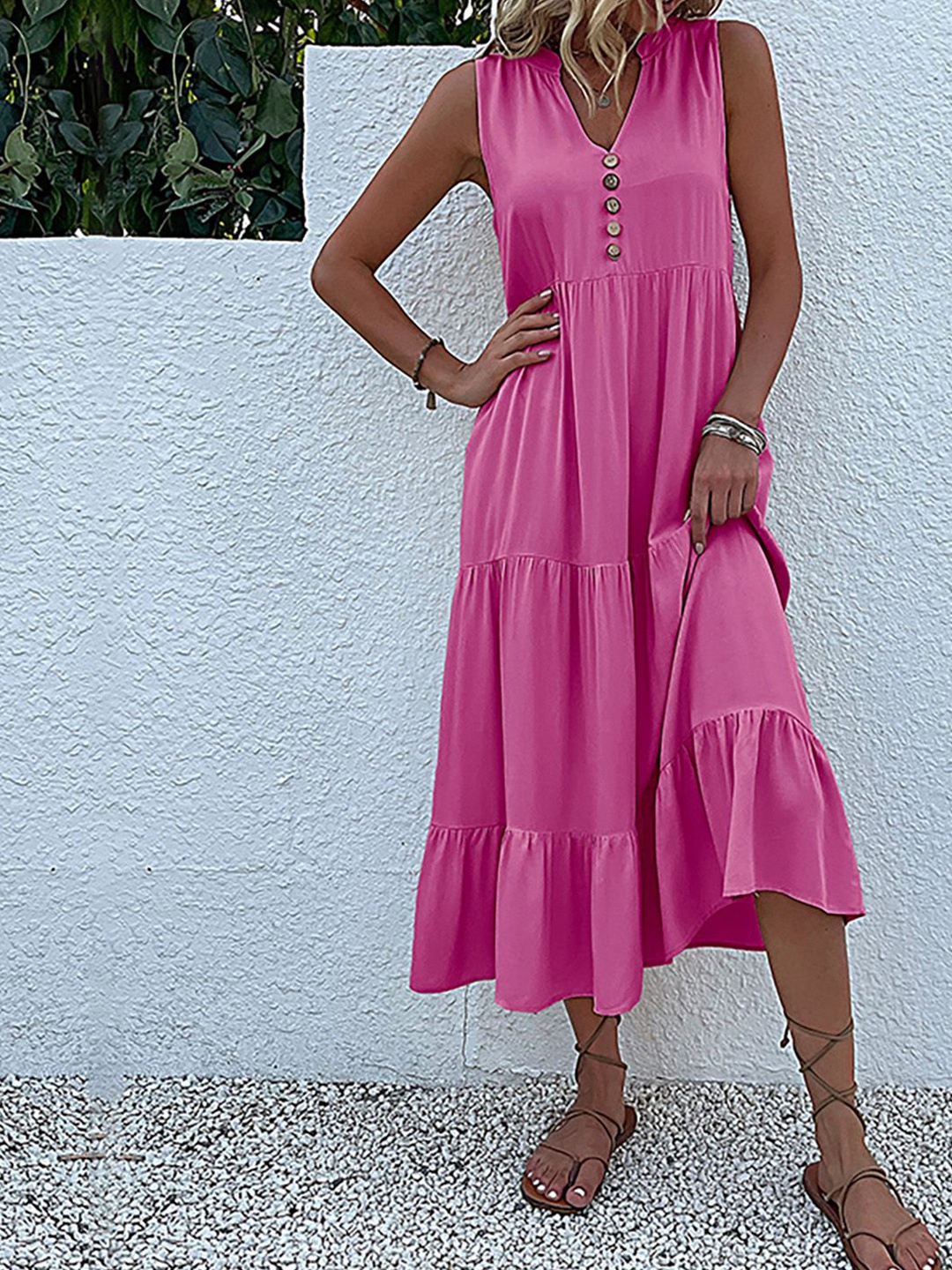 

JC Mode A-Line Midi Dress, Rose