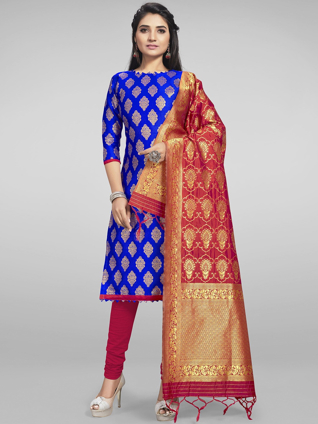 

SAINOOR Unstitched Dress Material, Blue