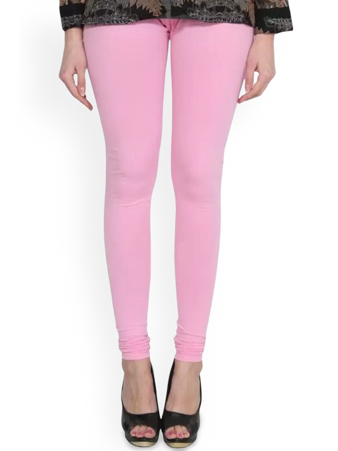 

URBAN KANYA Mid-Rise Churidar-Length Leggings, Pink