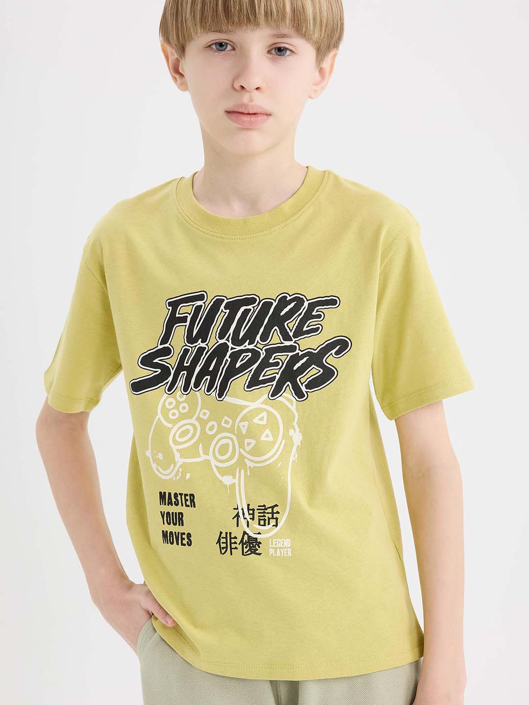 

DeFacto Boys Typography Printed T-shirt, Na