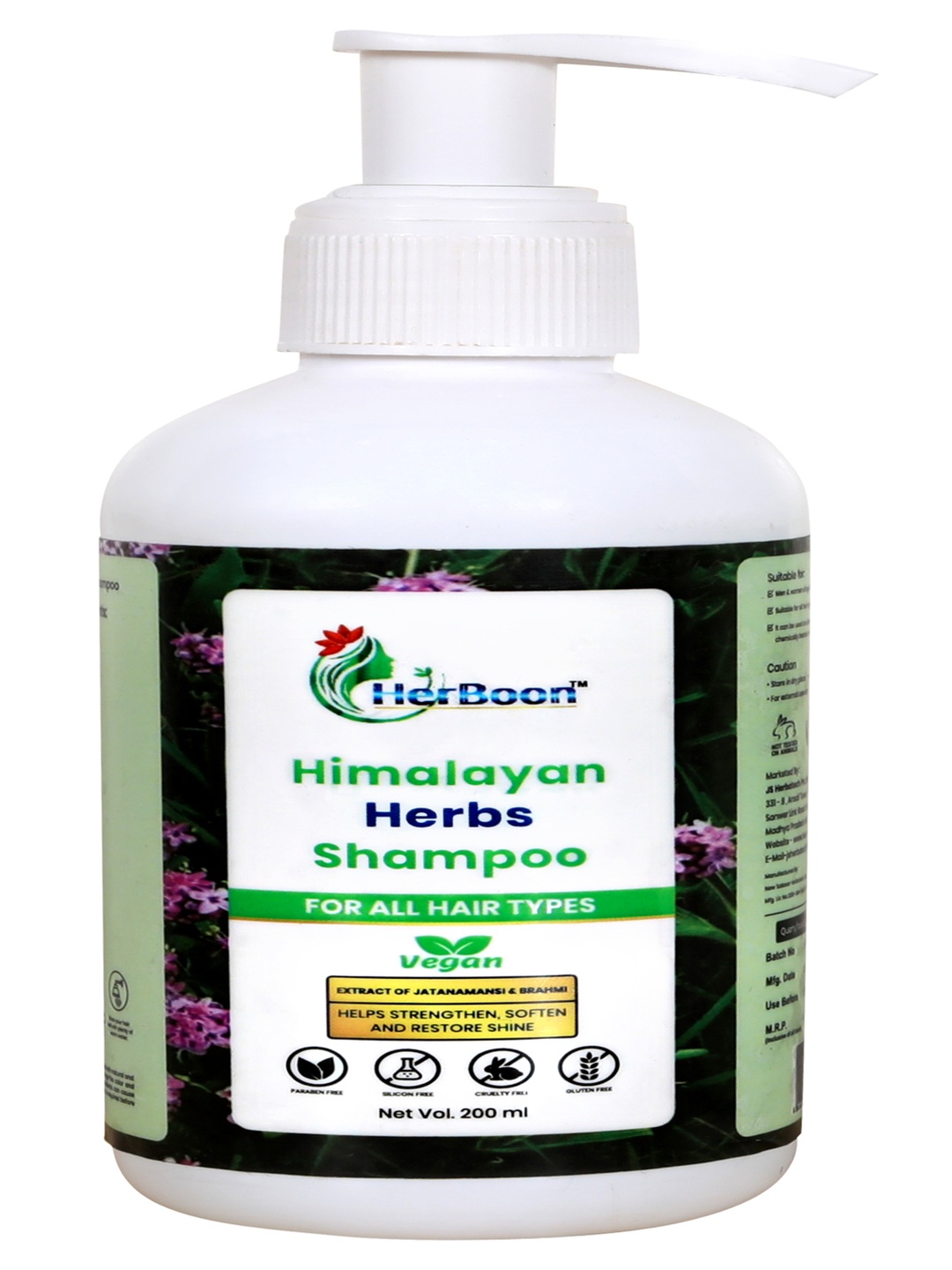 

HerBoon Himalayan Herbs Strengthen & Soften Shampoo - 200 ml, White
