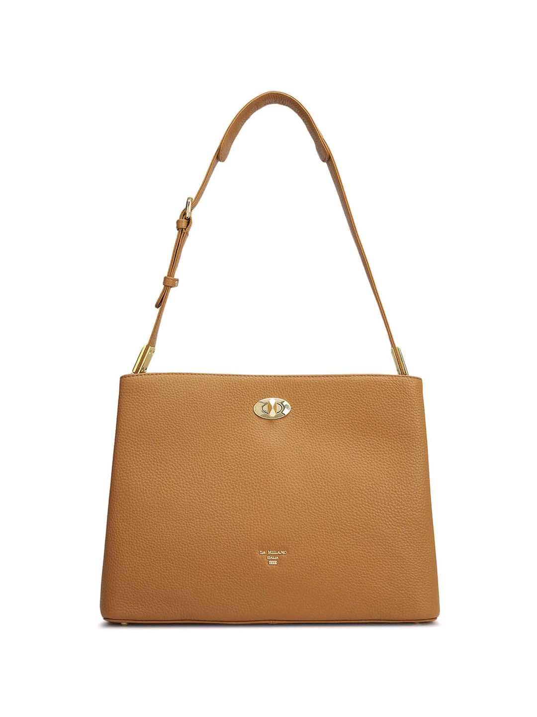 

Da Milano Textured Leather Swagger Shoulder Bag, Brown
