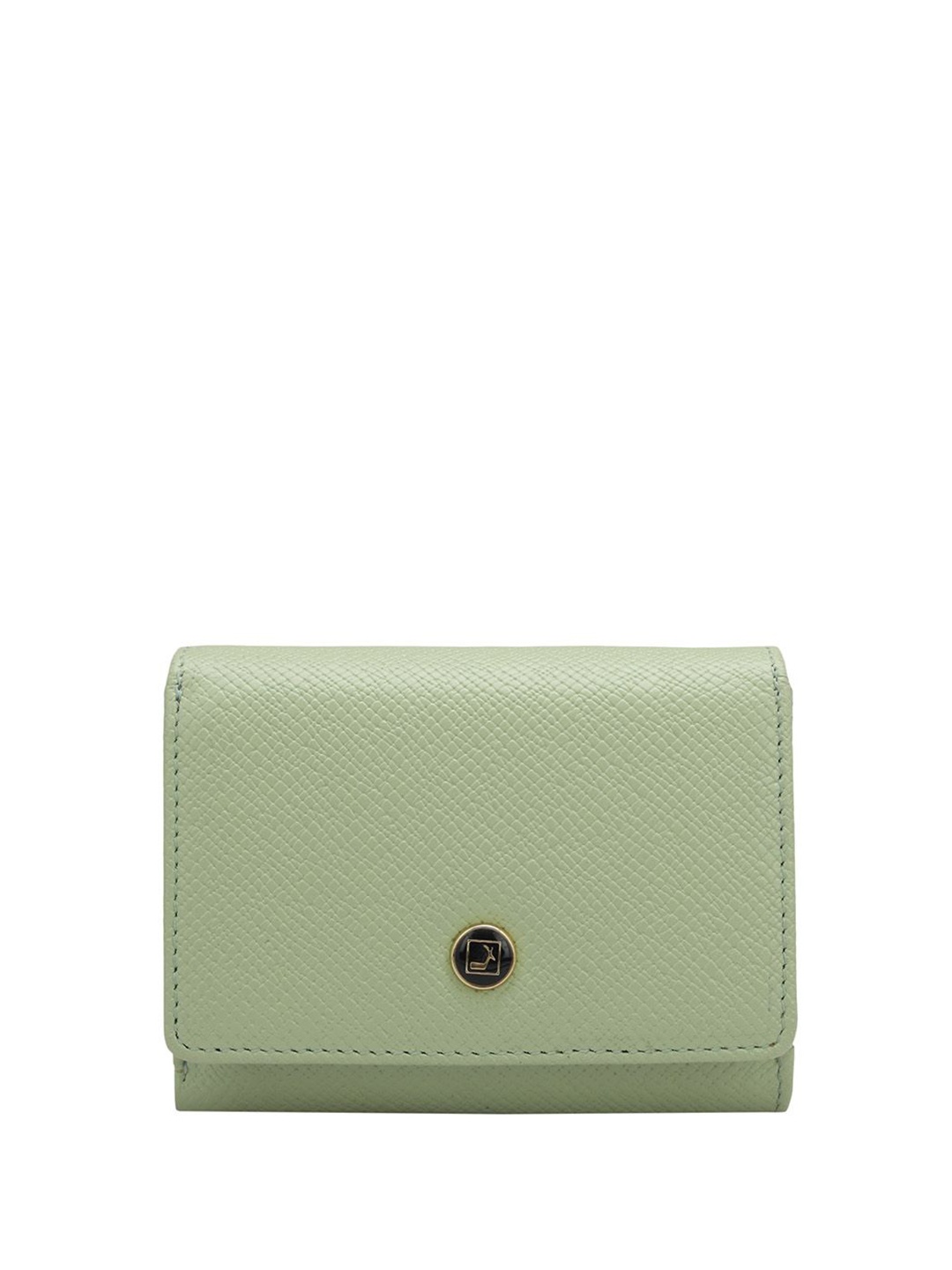 

Da Milano Women Leather Three Fold Wallet, Green