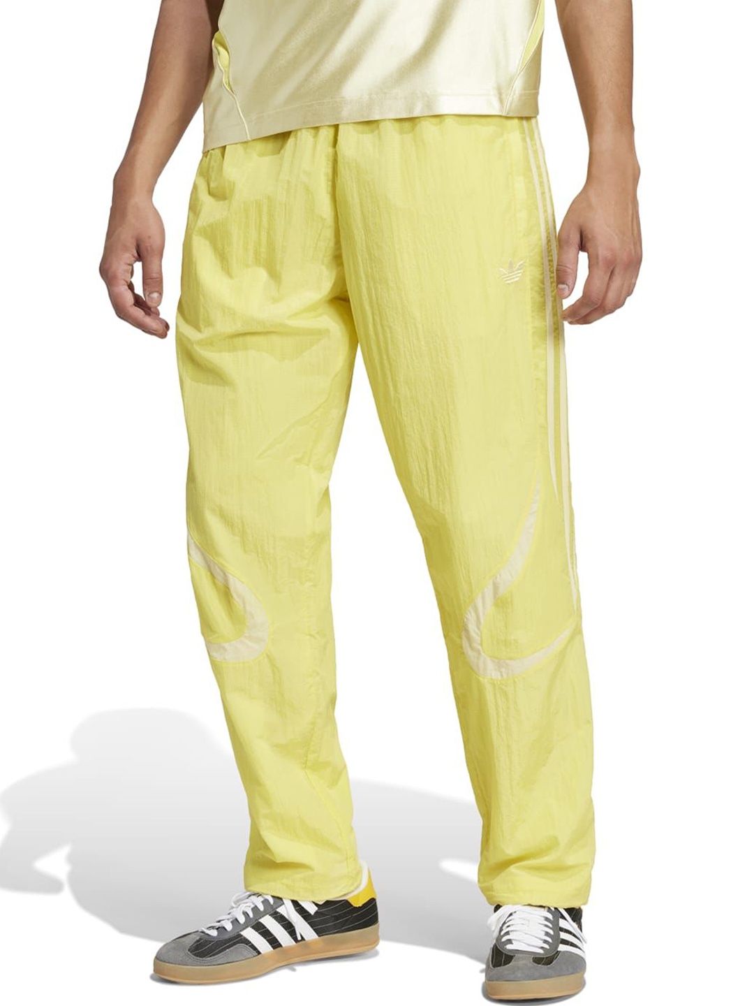 

Adidas Originals Men Relaxed-Fit Mid-Rise Track Pants, Yellow