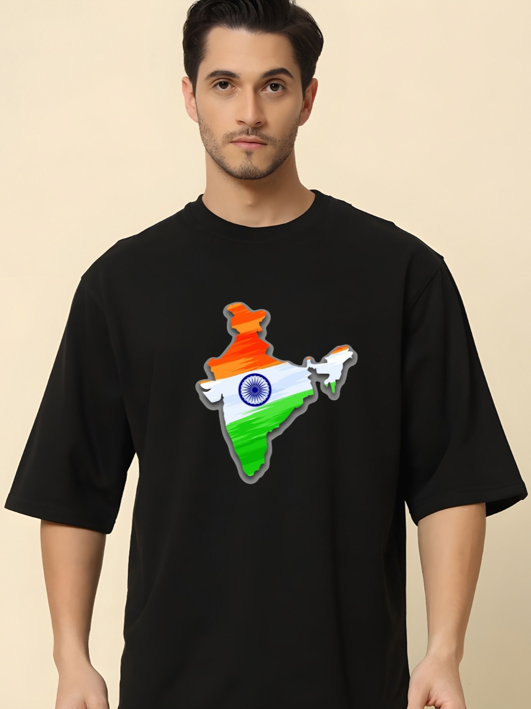 

KAIDO Men Drop-Shoulder Sleeves T-shirt, Black