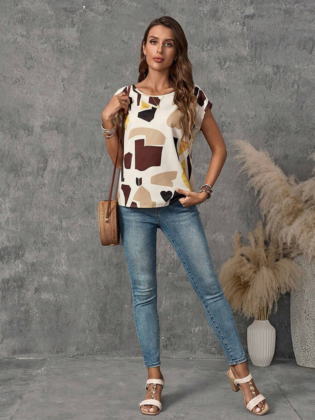 

JC Mode Print Top, Yellow